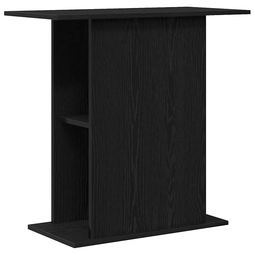 Aquarium Stand Fish Tank Display Cabinet Storage Organizer Black Oak Engineered