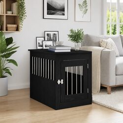 Dog Crate Furniture in Black Oak
