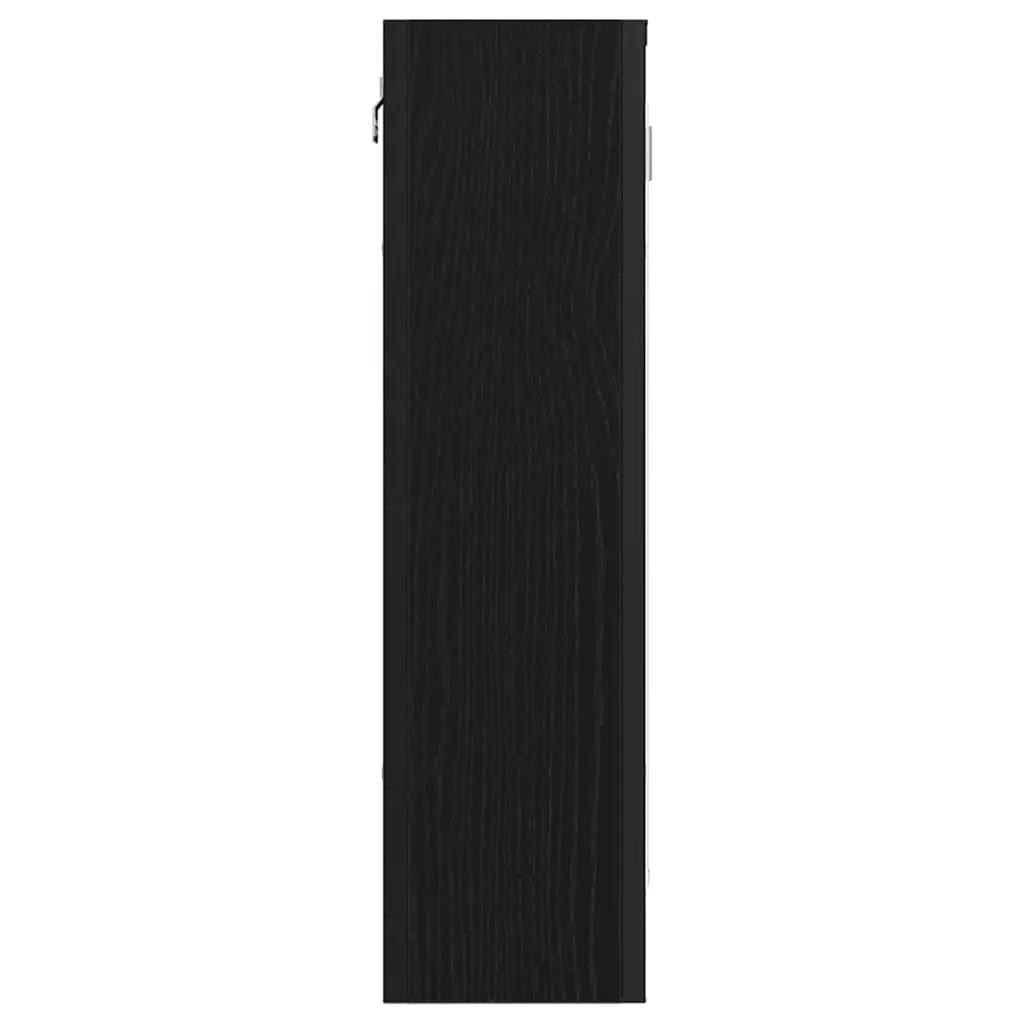 Bathroom Mirror Cabinet Wall-Mounted Storage Vanity Unit Black 60x16x60cm