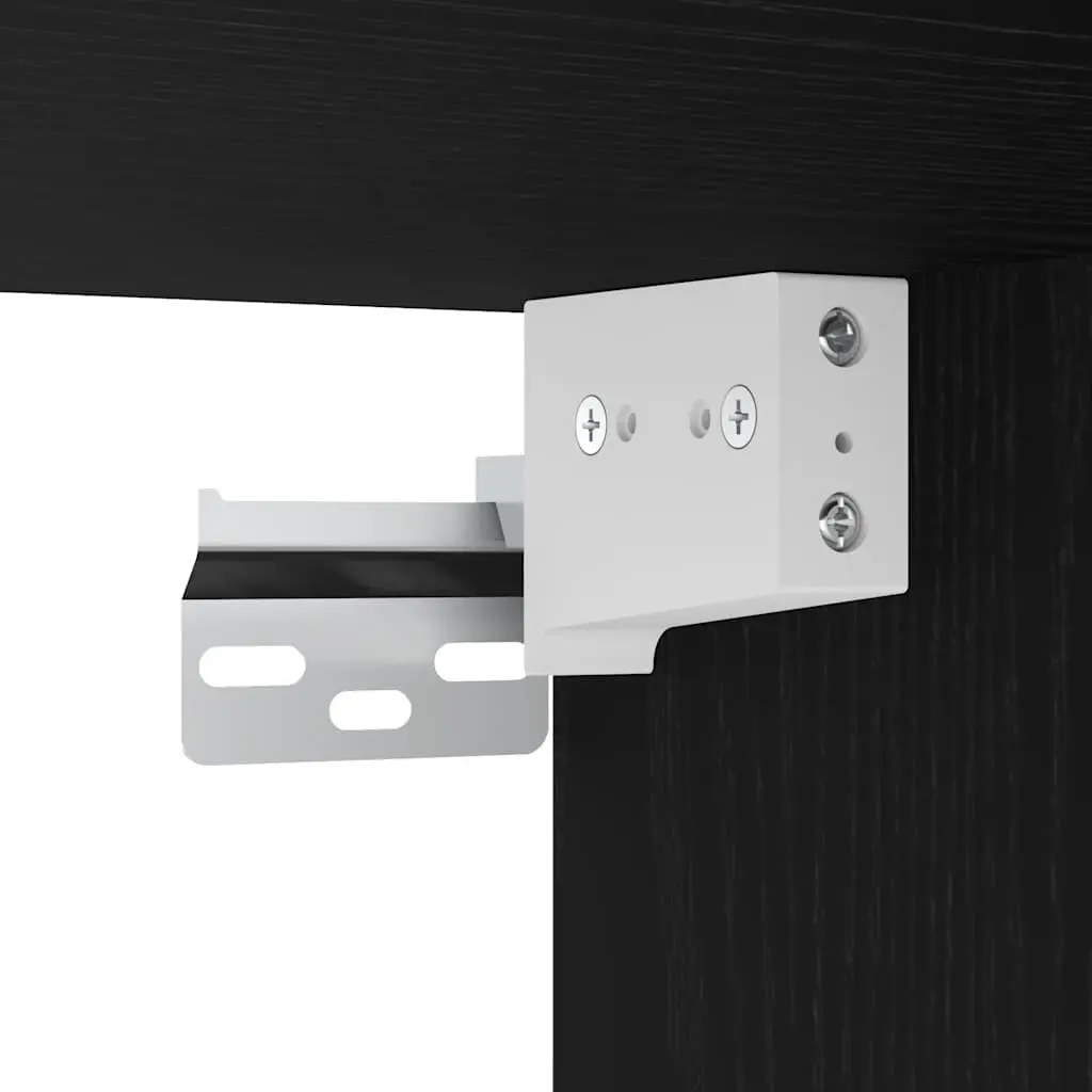 Bathroom Mirror Cabinet Wall-Mounted Storage Vanity Unit Black 60x16x60cm