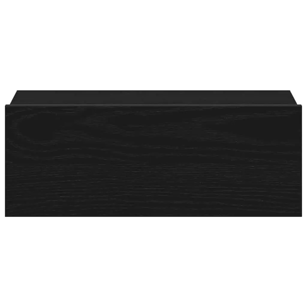 Floating Nightstand Brown 40x32x15cm Wall-Mounted Storage Cabinet Engineered Wood