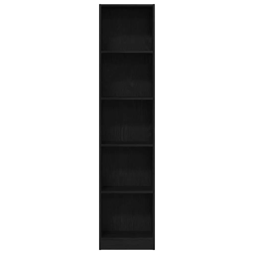 Bookcase Brown 5 Shelves Engineered Wood Storage Organiser Display Unit