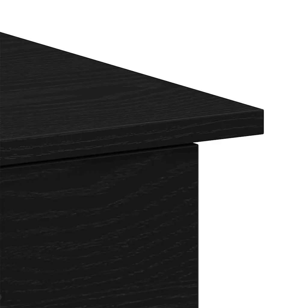 Engineered Wood Desk Black Compact 100x50x76cm Modern Home Office with Drawer