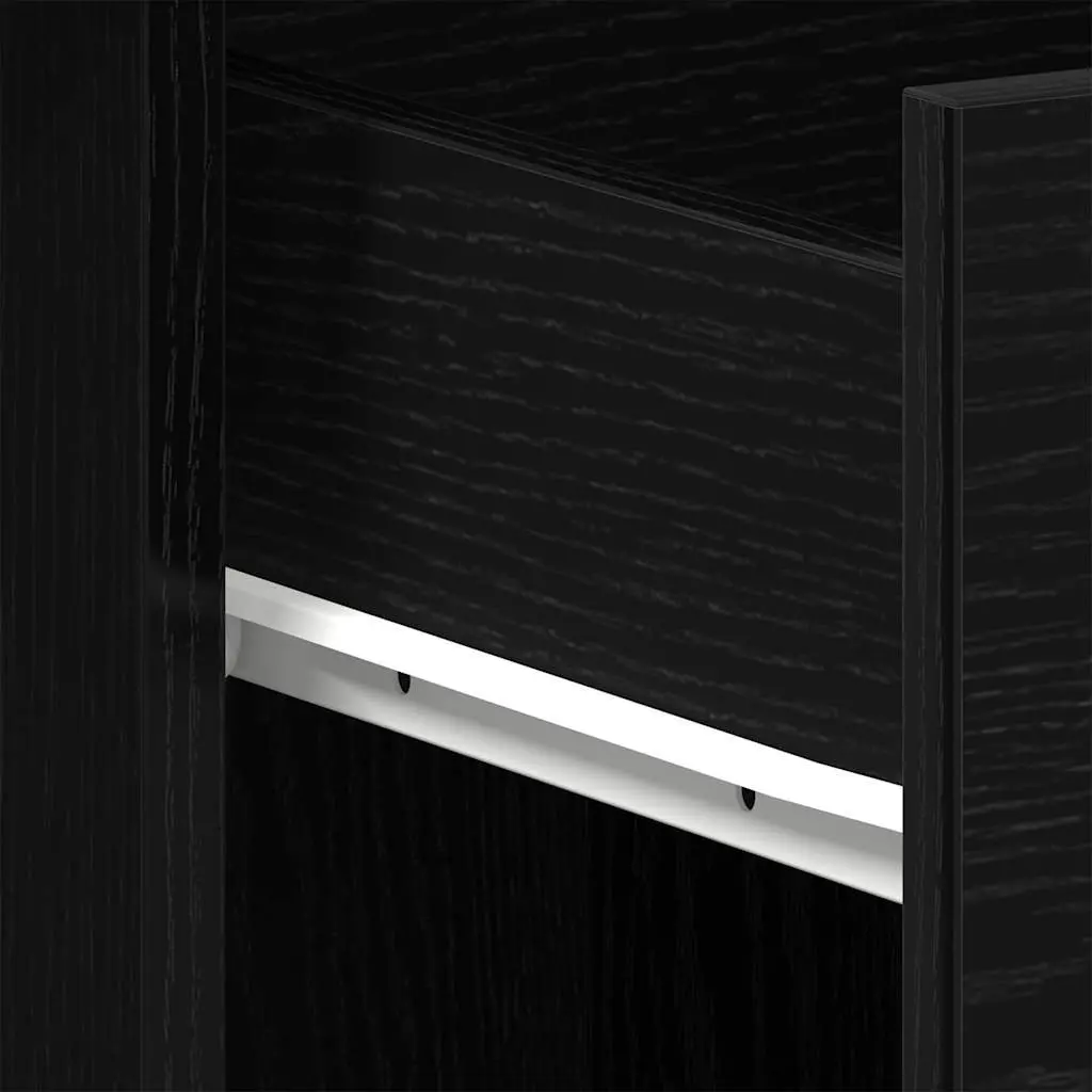Engineered Wood Desk Black Compact 100x50x76cm Modern Home Office with Drawer