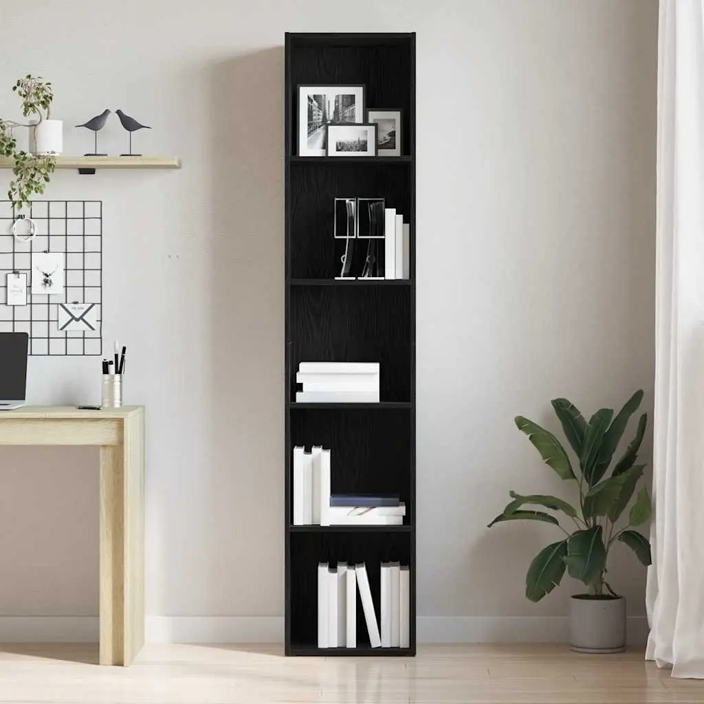 Book Cabinet Black 40x30x189 cm Engineered Wood Storage Shelving