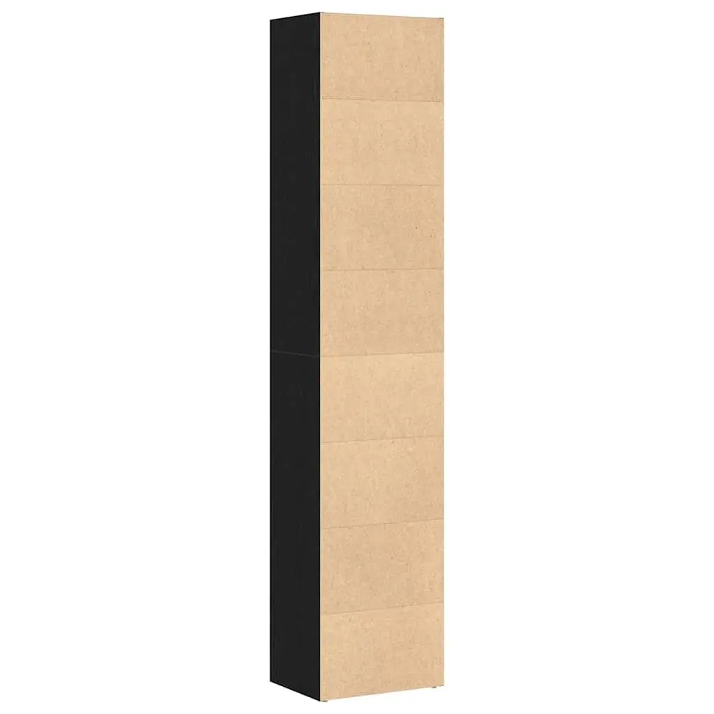 Book Cabinet Black 40x30x189 cm Engineered Wood Storage Shelving