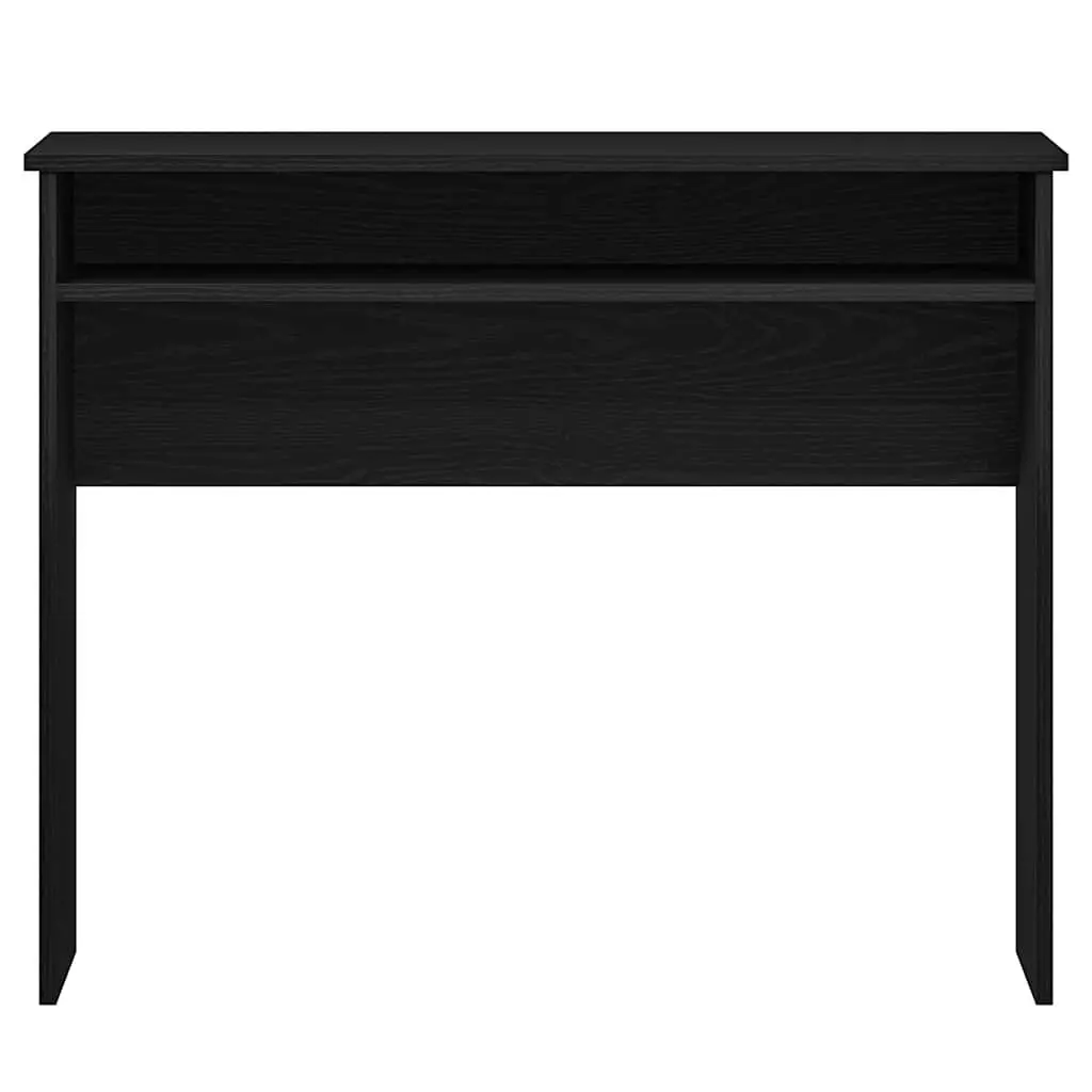 Office Desk Black Oak 90x50x74cm Engineered Wood Storage Workspace
