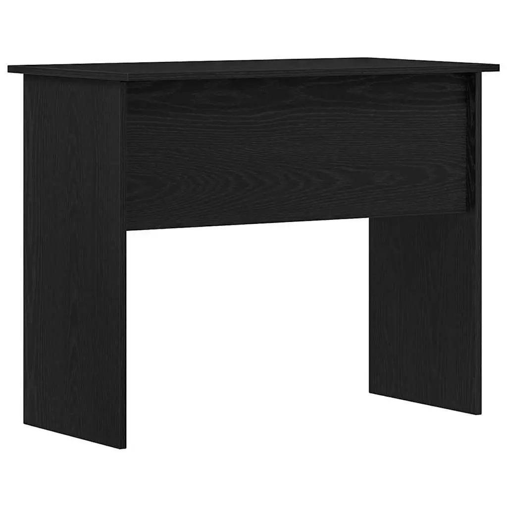 Office Desk Black Oak 90x50x74cm Engineered Wood Storage Workspace