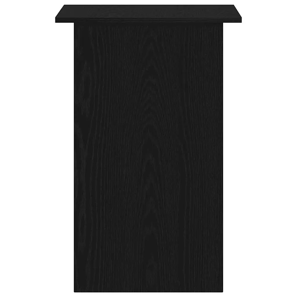 Office Desk Black Oak 90x50x74cm Engineered Wood Storage Workspace