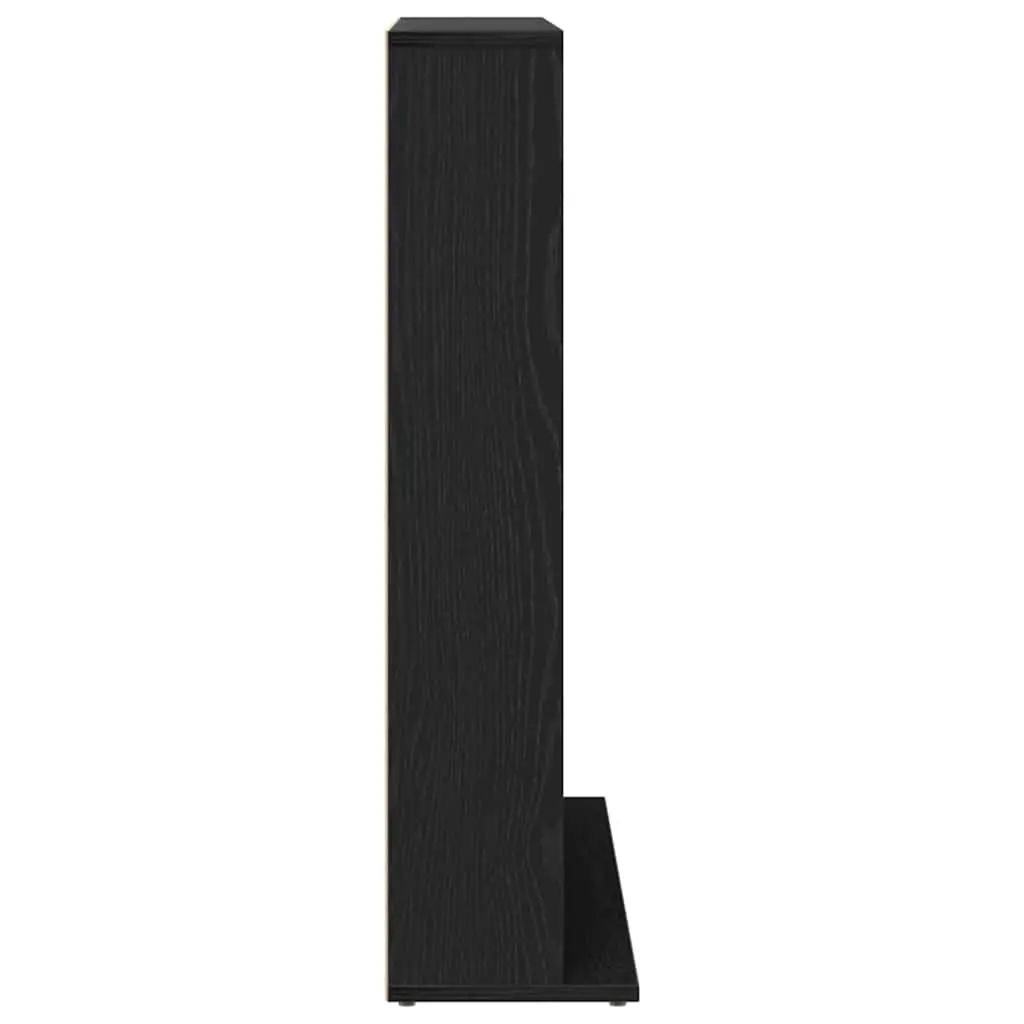 CD Cabinet Black Oak 100x23x89.5cm Engineered Wood Media Storage Organiser Unit