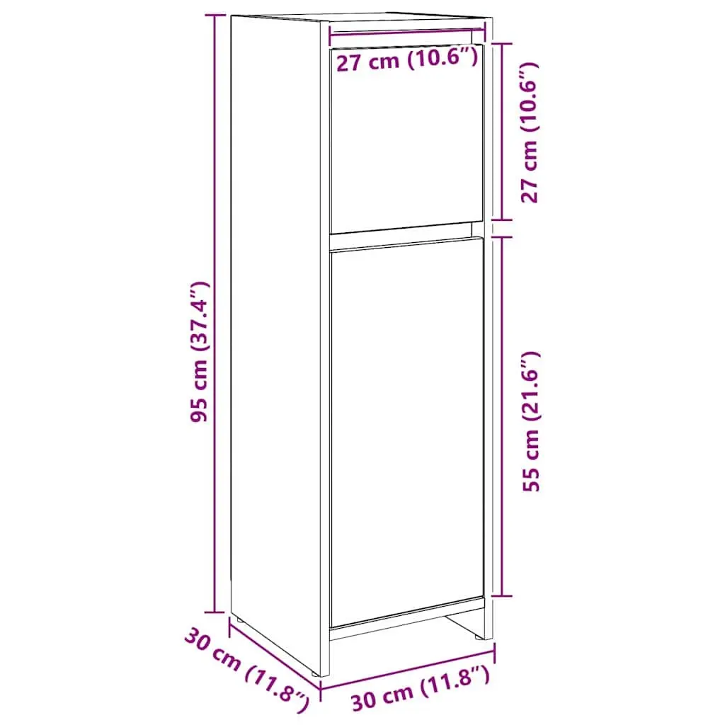 Black Oak Bathroom Cabinet for Smart Storage