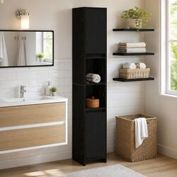 Confidently Choose This Black Oak Vanity Cabinet 30x30x183.5cm