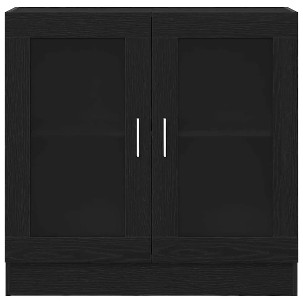 Book Cabinet Black Oak 82.5 x 30.5 x 80 cm Modern Storage Shelving Unit