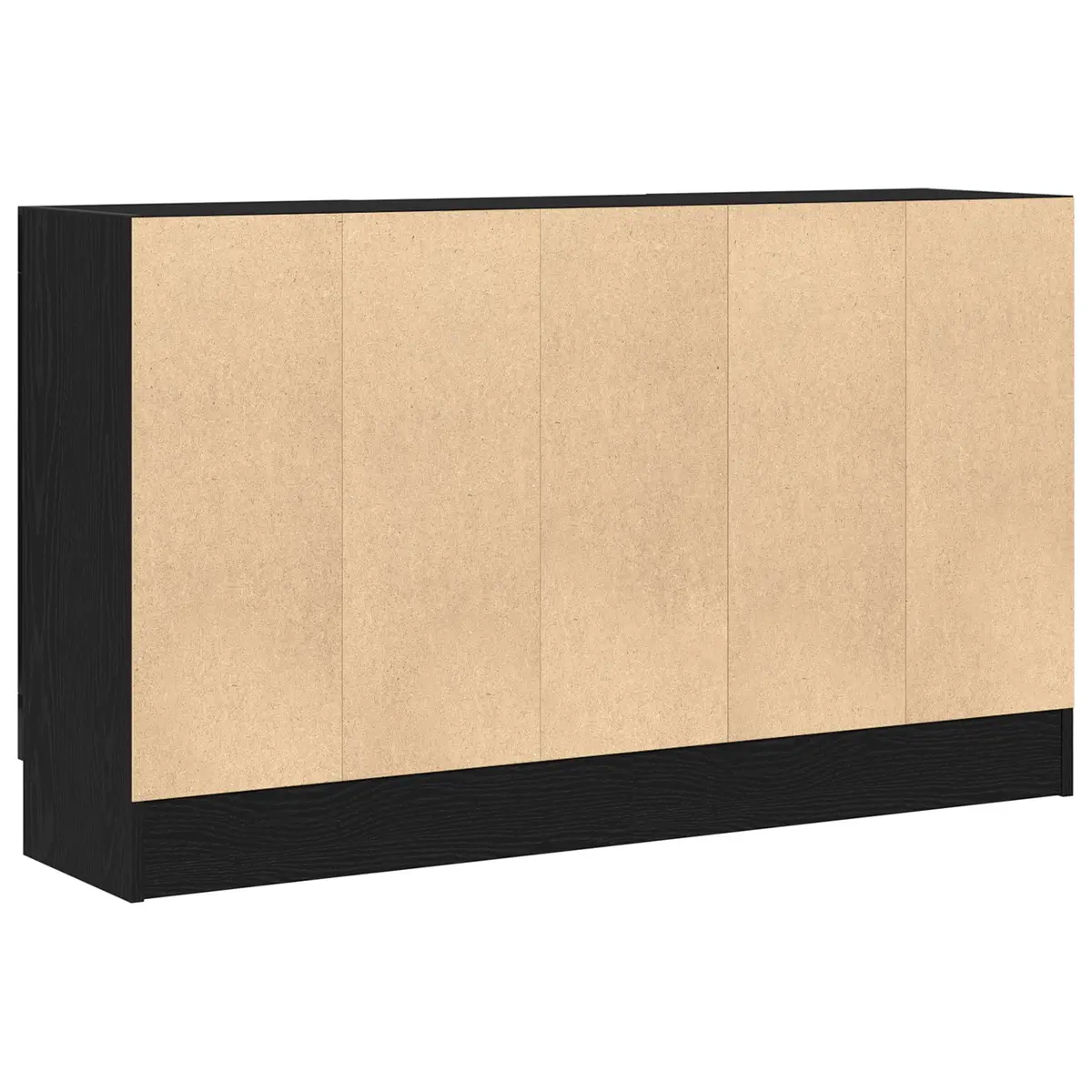 Sideboard Black Oak Storage Cabinet 120x30.5x70cm Engineered Wood Buffet