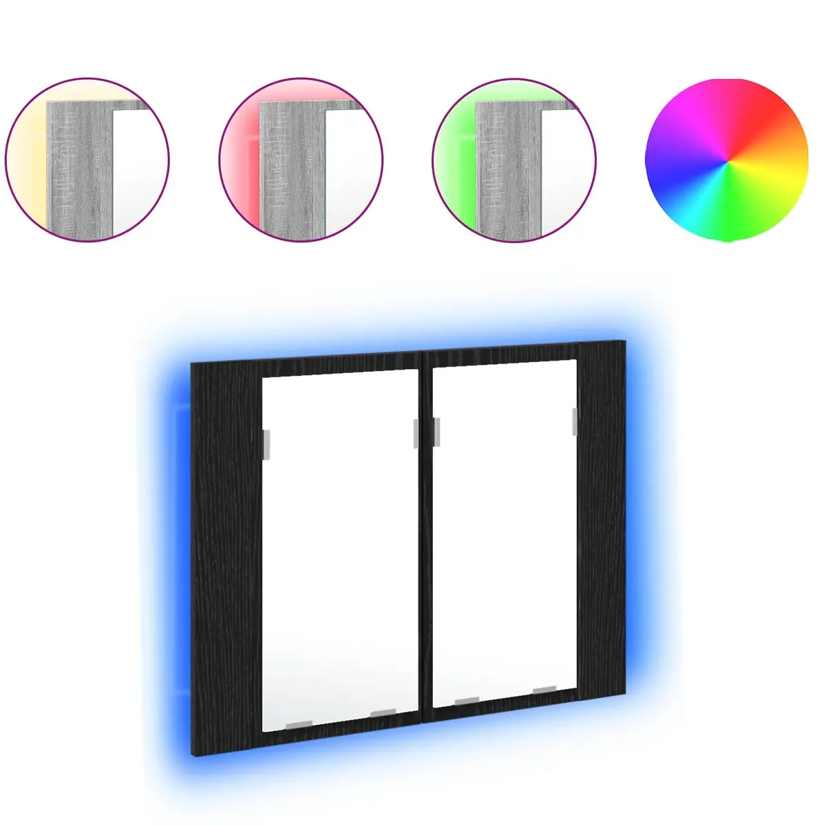 LED Bathroom Mirror Cabinet with Shelving