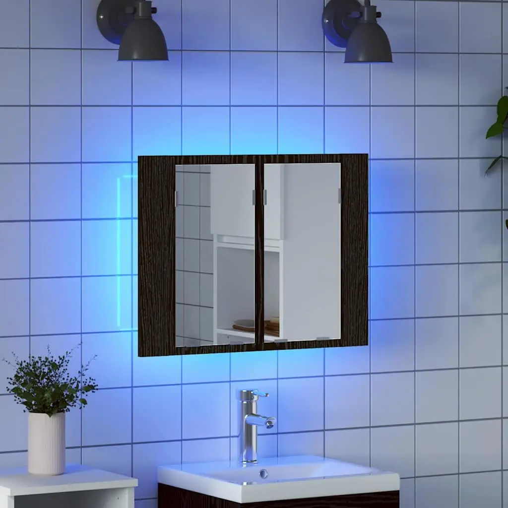 LED Bathroom Mirror Cabinet with Shelving