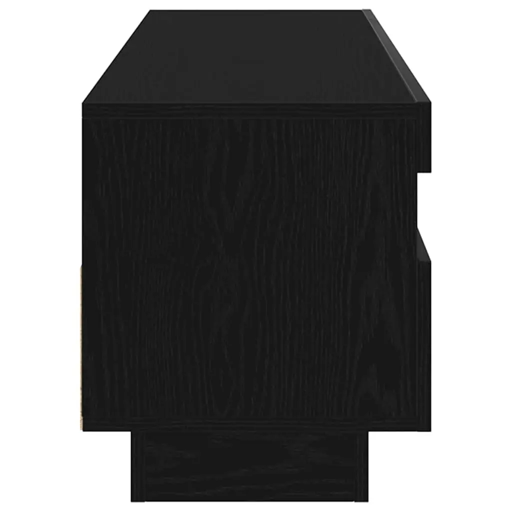TV Cabinet Black Modern Living Room Entertainment Unit Engineered Wood