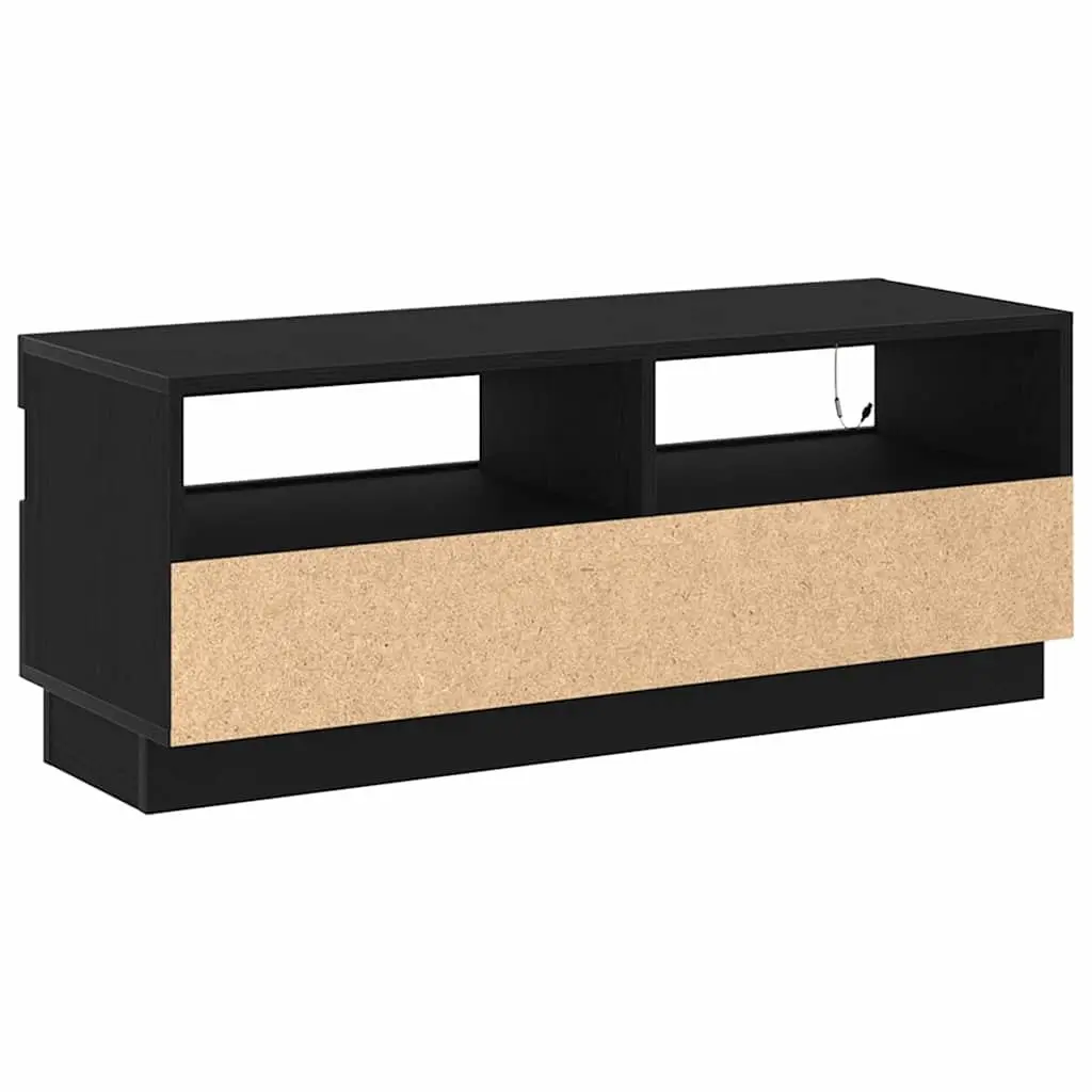 TV Cabinet Black Modern Living Room Entertainment Unit Engineered Wood