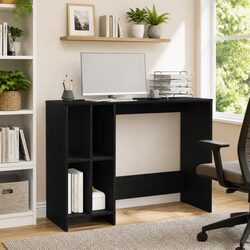 Compact Black Oak Desk for Your Workspace