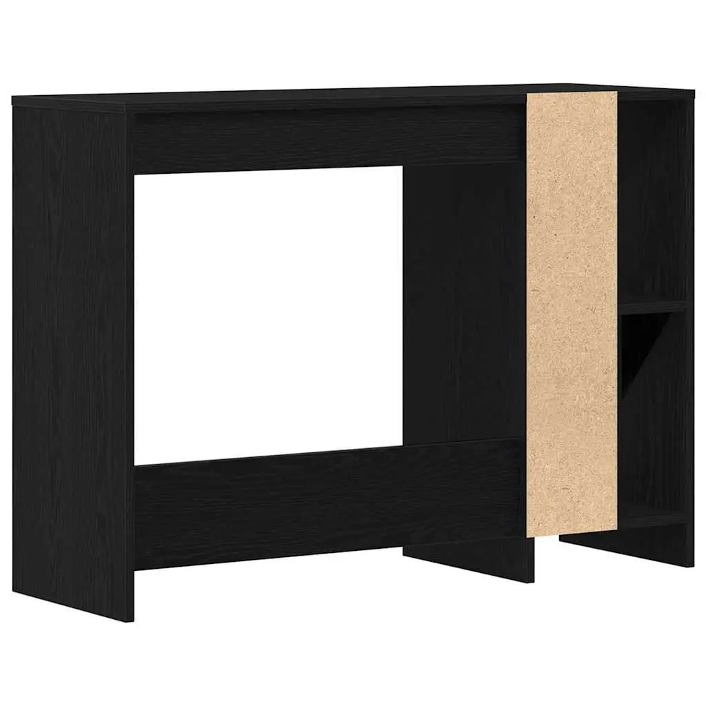 Desk with Shelves Black Oak Modern Home Office Study Workspace Computer Table