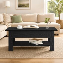 Modern Coffee Table: Black Oak and Engineered Wood