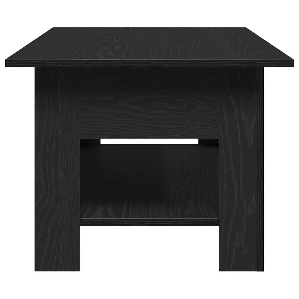 Coffee Table Black Oak 102cm Modern Living Room Storage Engineered Wood