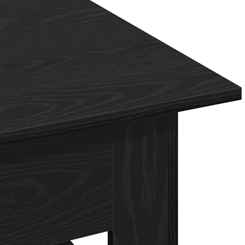 Coffee Table Black Oak 102cm Modern Living Room Storage Engineered Wood