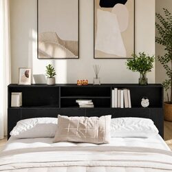 Sleek Wall-Mounted Headboard Cabinet for Modern Bedrooms