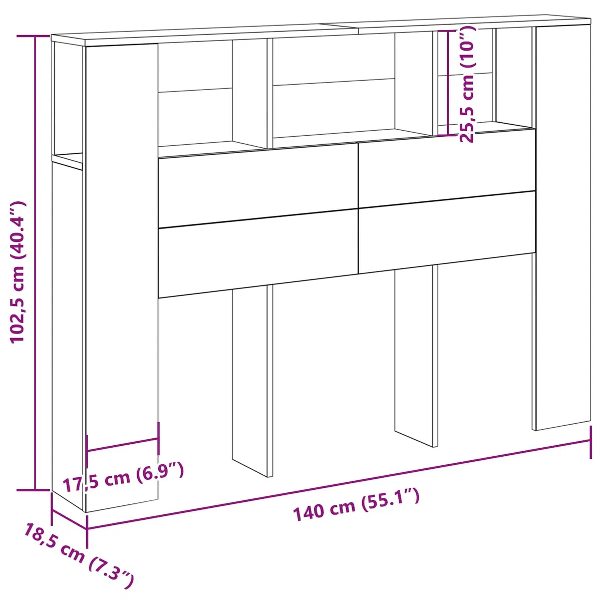 Headboard Cabinet with Storage for Modern Bedrooms