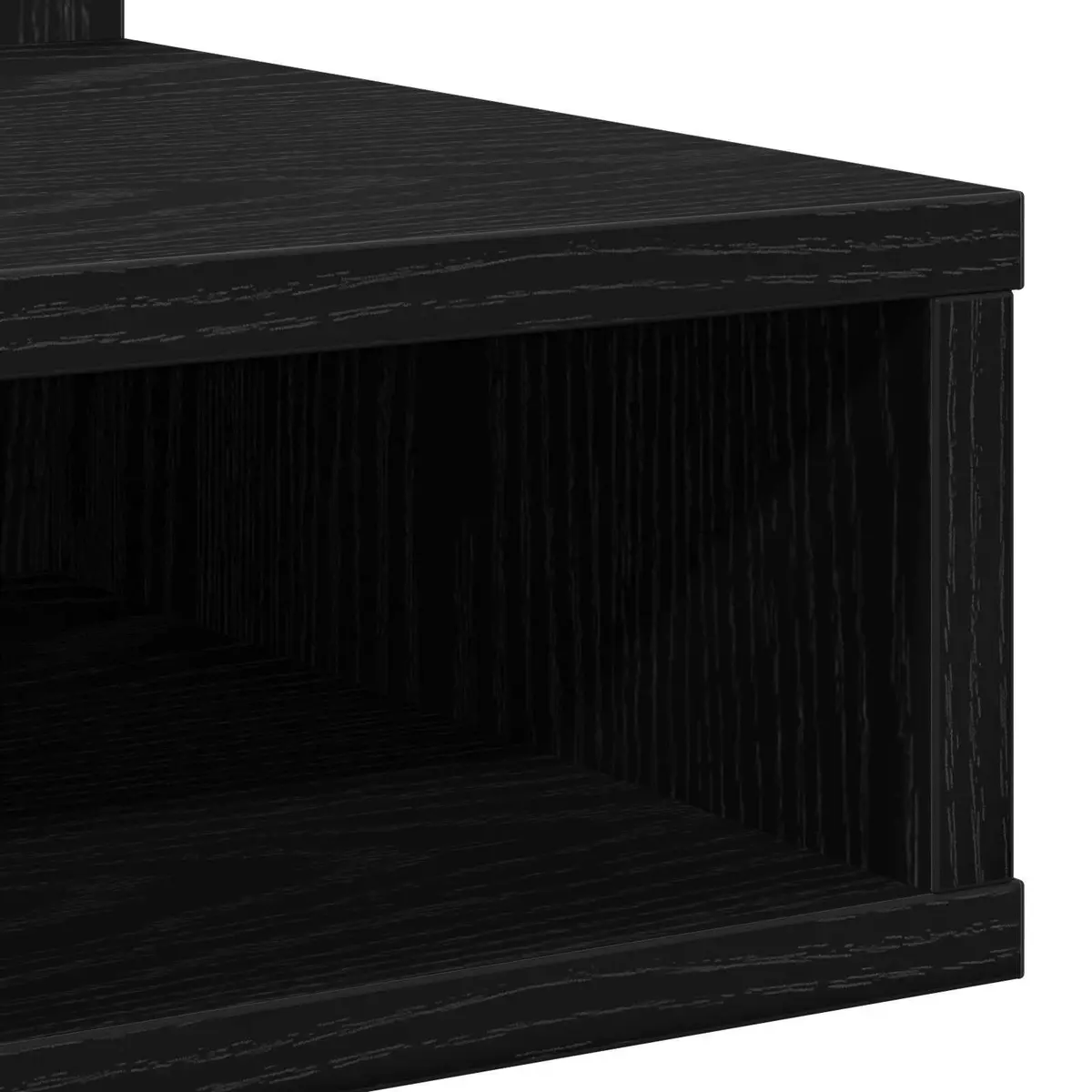 Wall-Mounted Mirror Cabinet Black Oak 90 x 31.5 x 62 cm Integrated LED Lights Spacious Interior Compartments