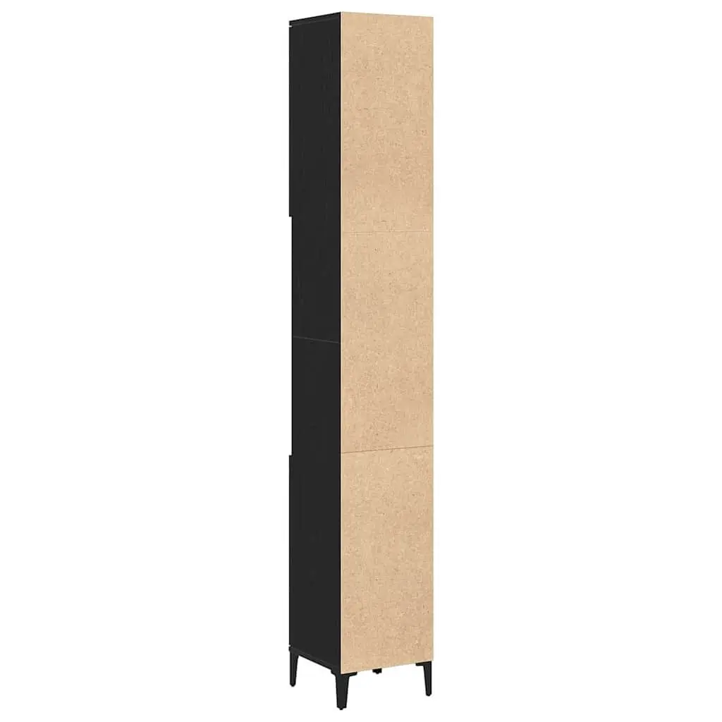 Black Oak Bathroom Cabinet for Organized Storage