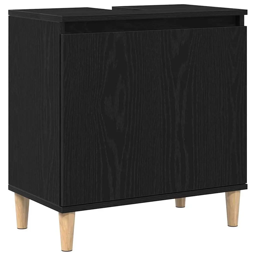 Black Oak Wall-Mounted Vanity for Bathrooms