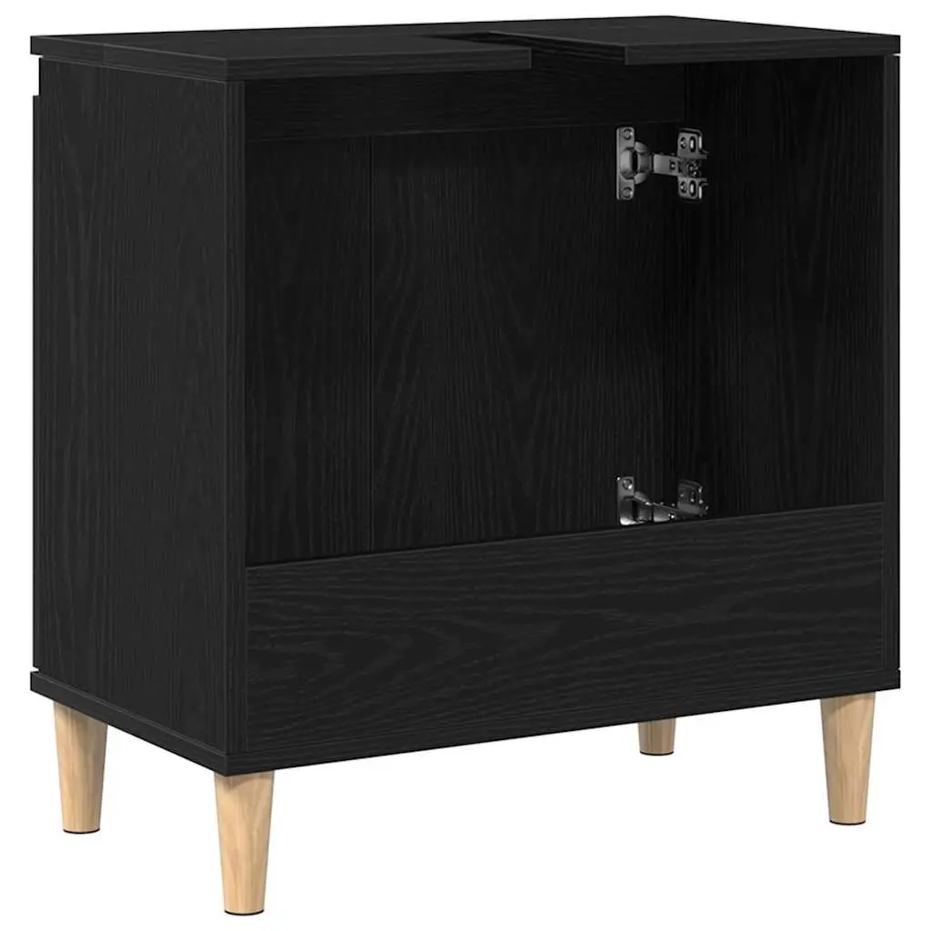 Black Oak Wall-Mounted Vanity for Bathrooms