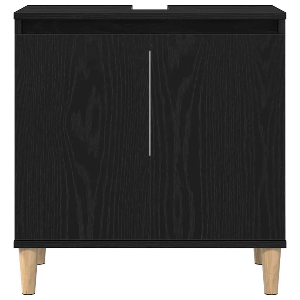 Black Oak Wall-Mounted Vanity for Bathrooms