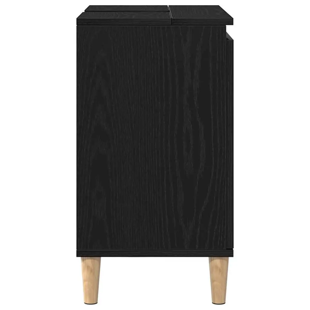 Black Oak Wall-Mounted Vanity for Bathrooms