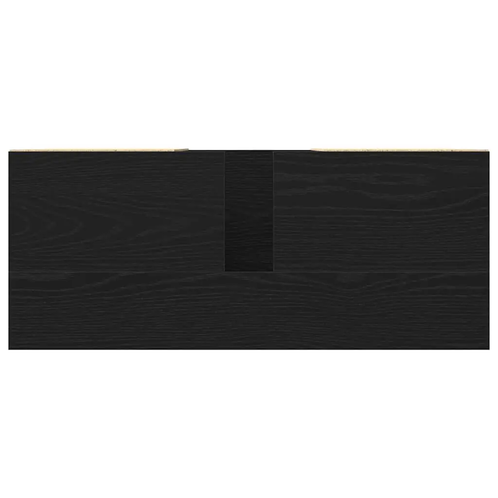 Bathroom Sink Vanity Cabinet Wall-Mounted Storage Organiser Modern Design Black