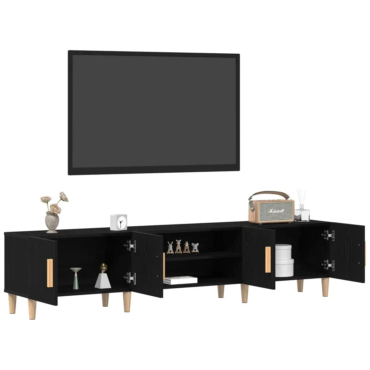 180cm Black TV Cabinet
