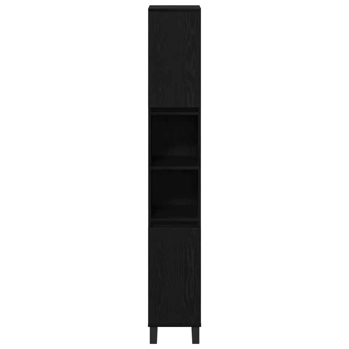 Bathroom Vanity Cabinet Black 30x30x190cm Modern Storage Unit