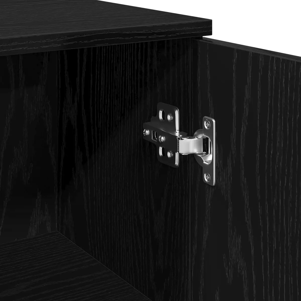 Bathroom Vanity Cabinet Black 30x30x190cm Modern Storage Unit