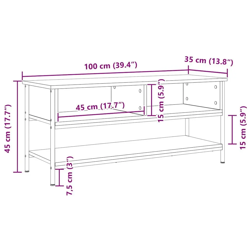 TV Cabinet Set Wall-Mounted Living Room Storage Unit Black Engineered Wood