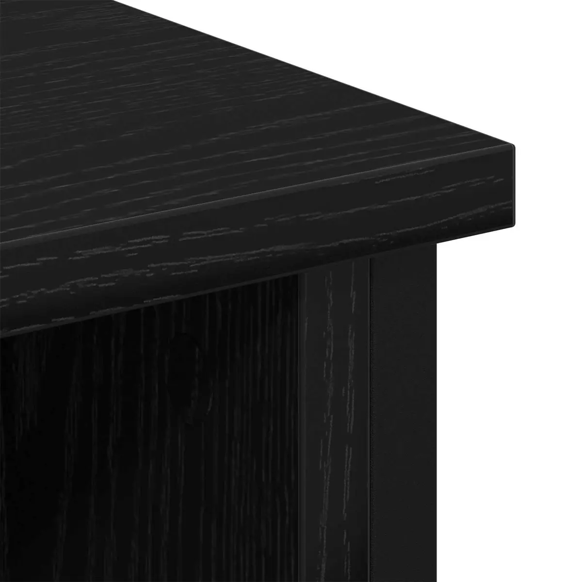 TV Cabinet Set Wall-Mounted Living Room Storage Unit Black Engineered Wood