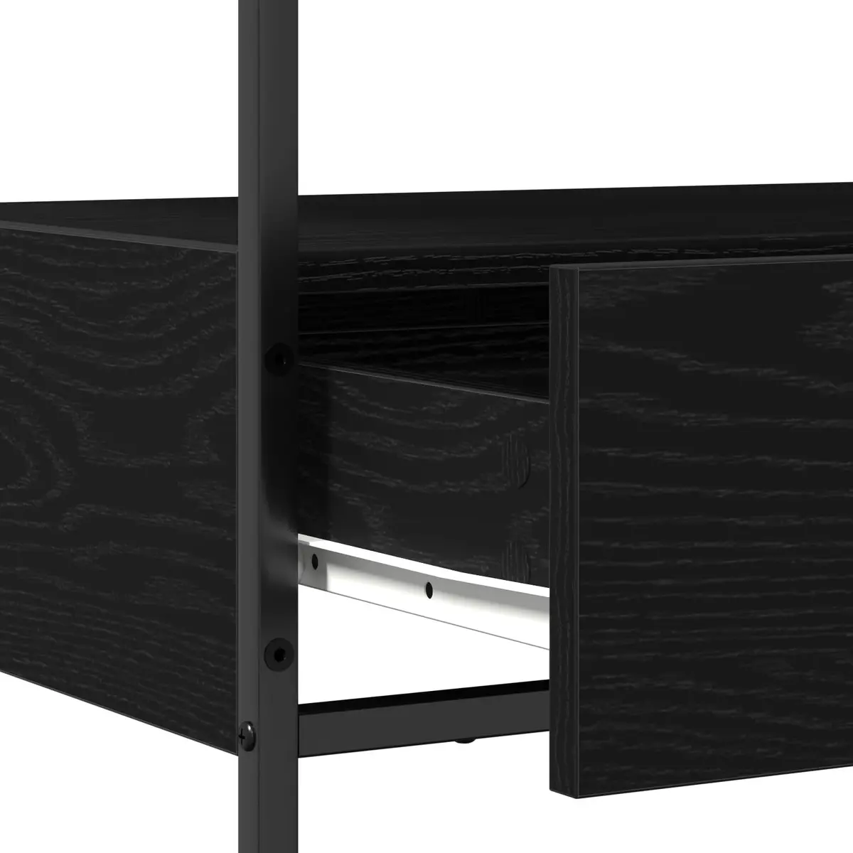 Console Table Black 75x40x75cm Engineered Wood Hallway Entryway Storage Display