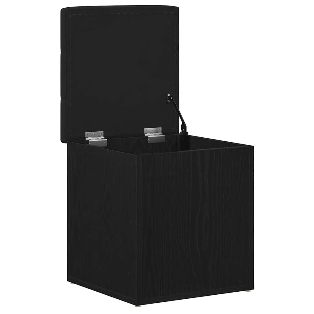 Storage Bench Black Oak Modern Living Room Furniture Engineered Wood Hallway