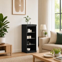 Concise Overview of Black Oak LED Sideboard