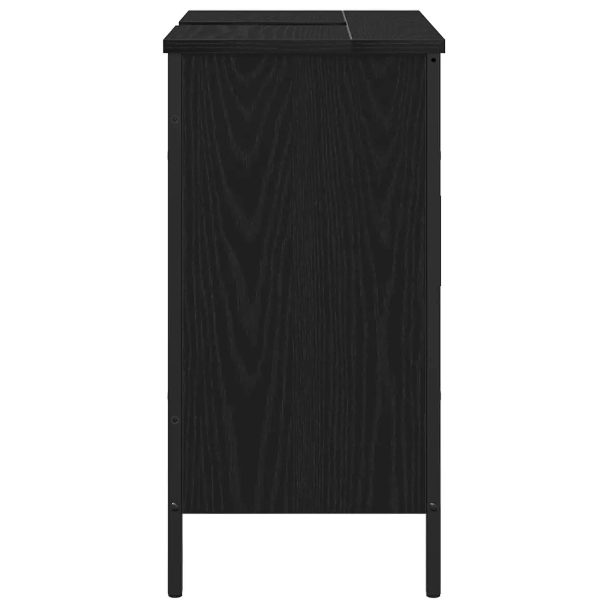 Bathroom Vanity Unit Black 60x30x60cm Wall-Mounted Storage Cabinet