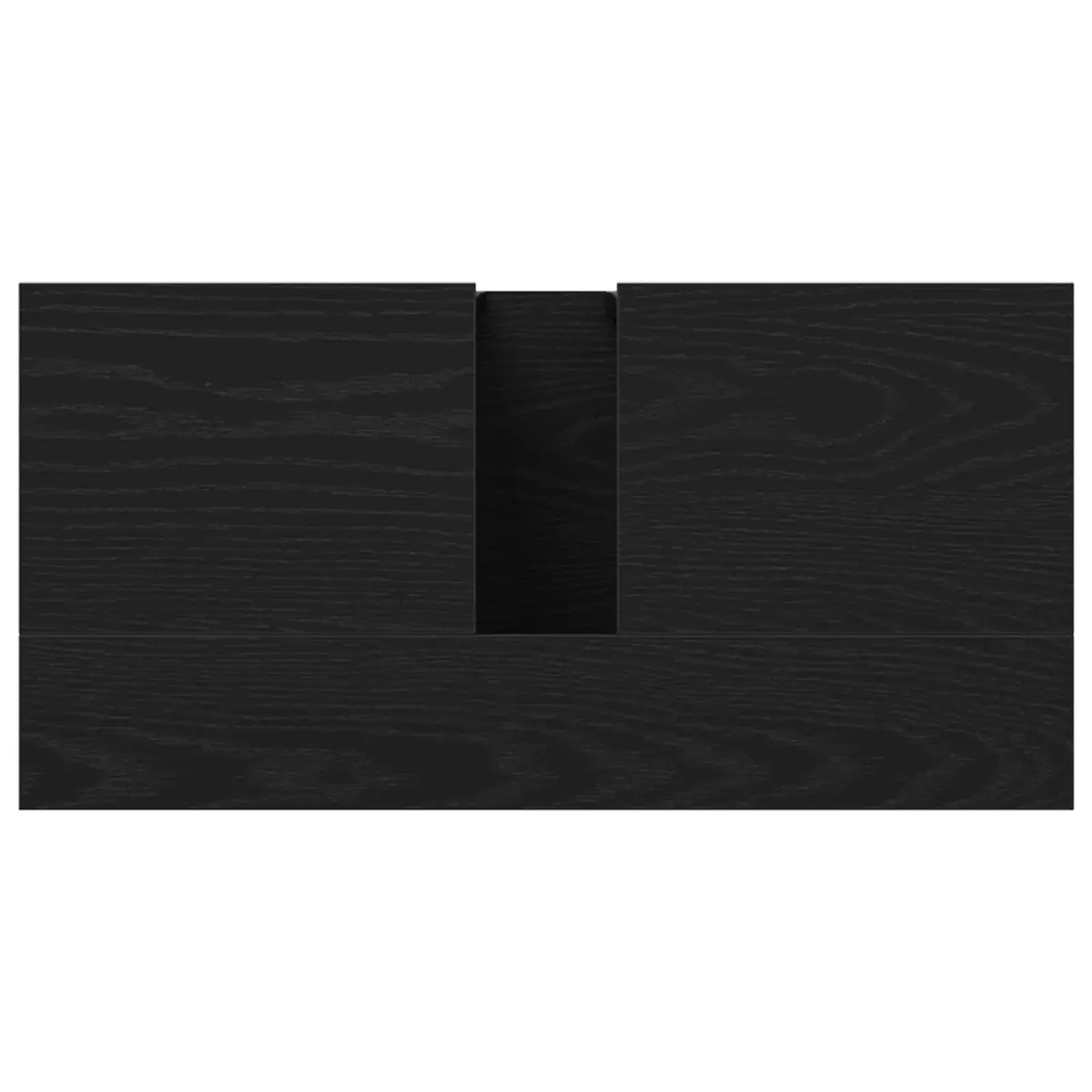 Bathroom Vanity Unit Black 60x30x60cm Wall-Mounted Storage Cabinet