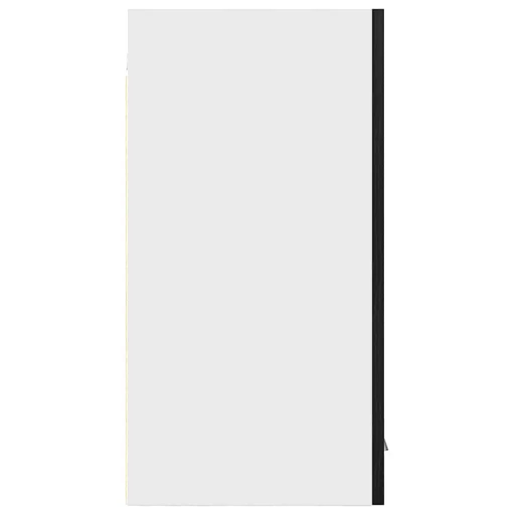 Hanging Cabinet Black 30W x 31D x 60H cm Wall-Mounted Storage Engineered Wood