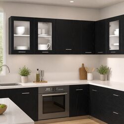 Concise and Reliable Black Oak Kitchen Cabinet