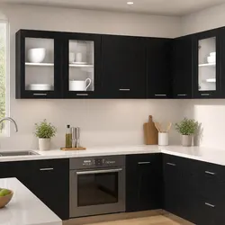 Concise and Reliable Black Oak Kitchen Cabinet