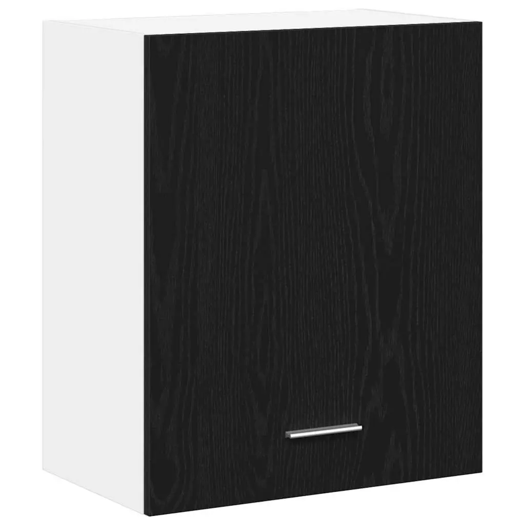 Hanging Cabinet Black Oak 50 x 31 x 60 cm Engineered Wood Modern Kitchen Storage